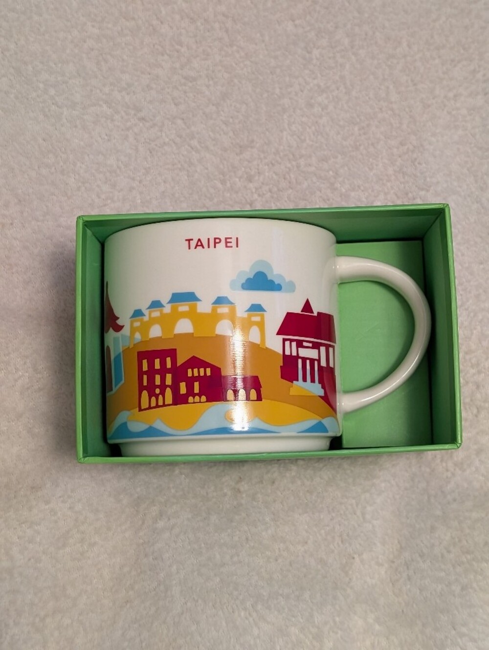 BNIB Starbucks You Are Here TAIPEI Taiwan 14oz Coffee Mug Collectible YAH NEW